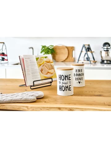 Zeller Pojemnik "Home" w kolorze biało-czarnym - 1 l