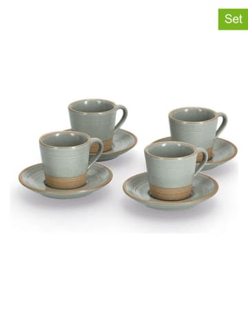 Zeller 8tlg. Set: Espresso-Tassen in Grün - 60 ml