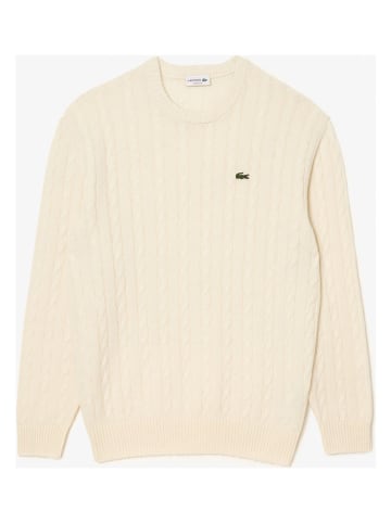 Lacoste Wollen trui crème