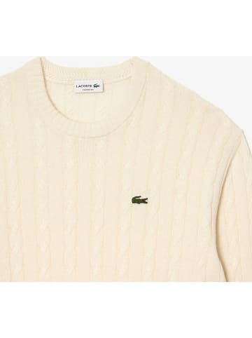 Lacoste Wollpullover in Creme