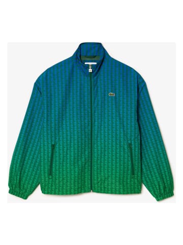 Lacoste Trainingsjacke in Blau/ Grün