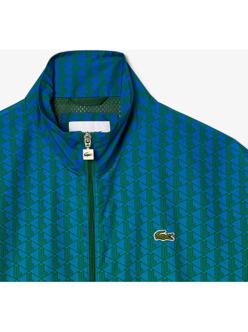 Lacoste Trainingsjacke in Blau/ Grün