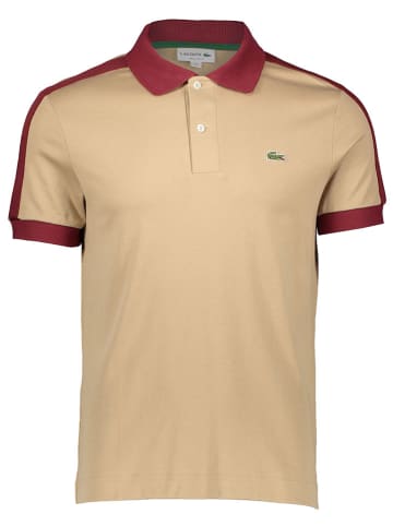 Lacoste Poloshirt in Camel/ Rot