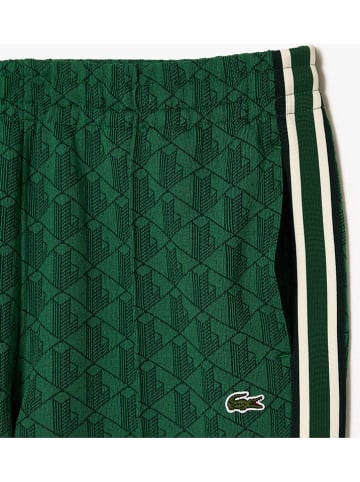 Lacoste Spodnie dresowe w kolorze zielonym