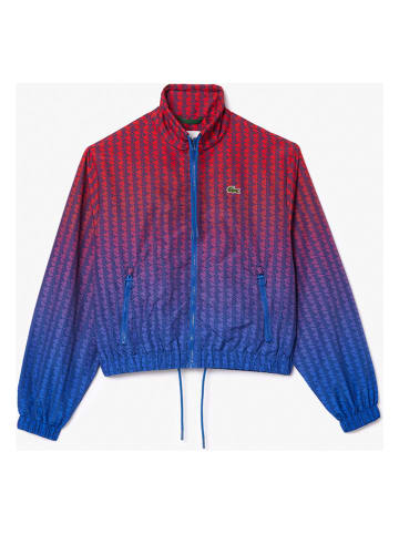 Lacoste Trainingsjacke in Rot/ Blau