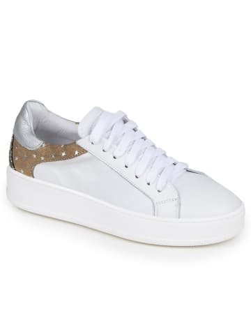 Anna Morellini Leder-Sneakers "Antilina" in Weiß/ Beige