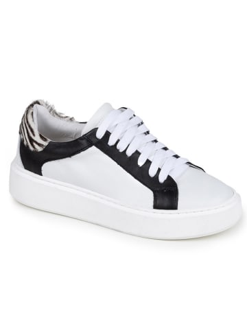 Anna Morellini Leder-Sneakers "Antilina" in Weiß/ Schwarz