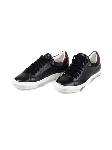 Anna Morellini Leder-Sneakers "Orena" in Schwarz/ Lila