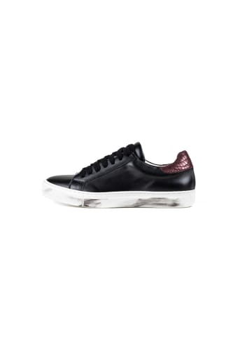 Anna Morellini Leder-Sneakers "Orena" in Schwarz/ Lila