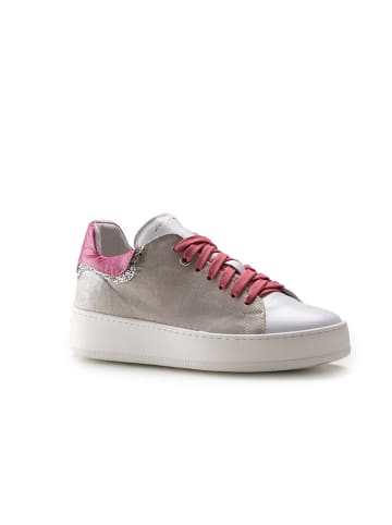 Anna Morellini Leder-Sneakers "Emina" in Weiß/ Pink/ Grau