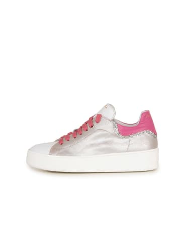 Anna Morellini Leder-Sneakers "Emina" in Weiß/ Pink/ Grau