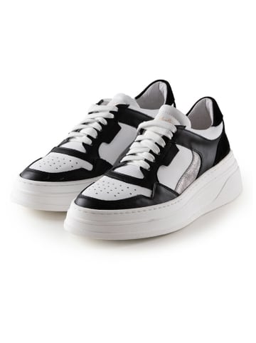 Anna Morellini Leder-Sneakers "Linamela" in Weiß/ Schwarz