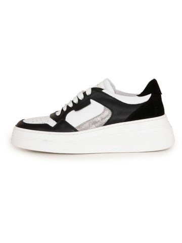 Anna Morellini Leder-Sneakers "Linamela" in Weiß/ Schwarz
