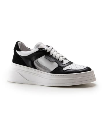 Anna Morellini Leder-Sneakers "Linamela" in Weiß/ Schwarz