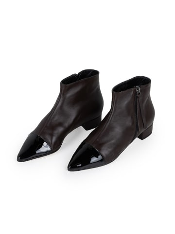Anna Morellini Leder-Ankle-Boots "Carannana" in Schwarz