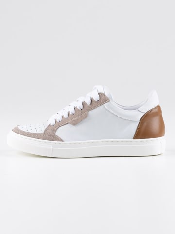 Anna Morellini Leren sneakers "Feeria" wit/beige