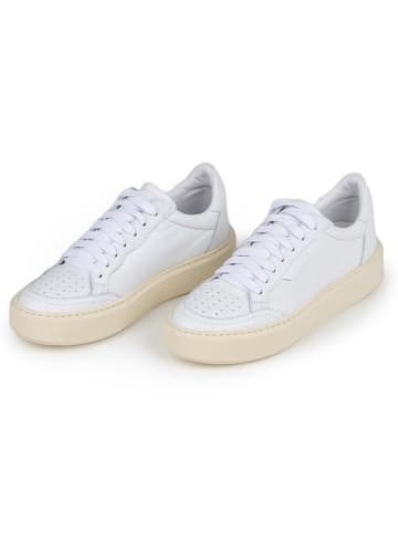 Anna Morellini Skórzane sneakersy "Feeria" w kolorze biało-beżowym