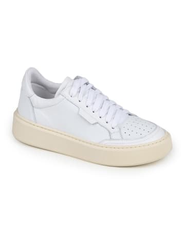 Anna Morellini Skórzane sneakersy "Feeria" w kolorze biało-beżowym