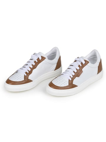 Anna Morellini Leder-Sneakers "Feeria" in Weiß/ Hellbraun
