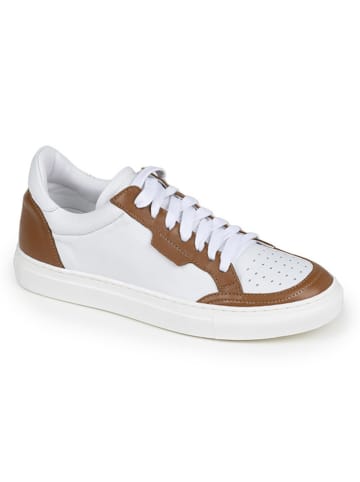 Anna Morellini Leren sneakers "Feeria" wit/lichtbruin