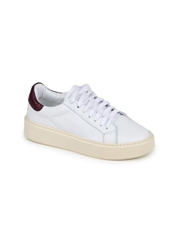 Anna Morellini Leder-Sneakers "Silana" in Weiß/ Creme/ Lila