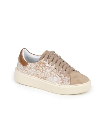 Anna Morellini Leren sneakers "Silana" beige/crème/lichtbruin