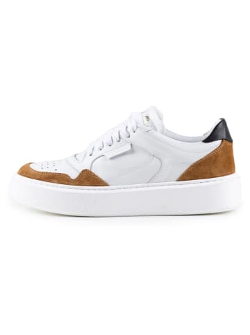Anna Morellini Leren sneakers "Ricarta" wit/lichtbruin