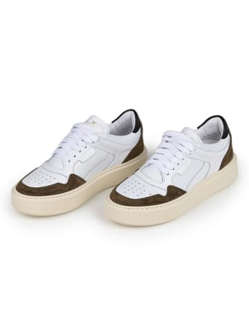 Anna Morellini Leder-Sneakers "Ricarta" in Weiß/ Braun