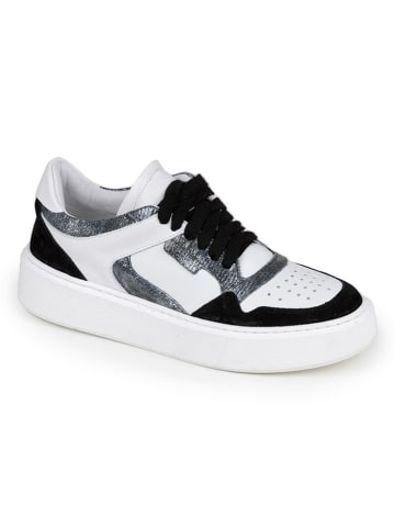 Anna Morellini Leren sneakers "Ludia" wit/zwart