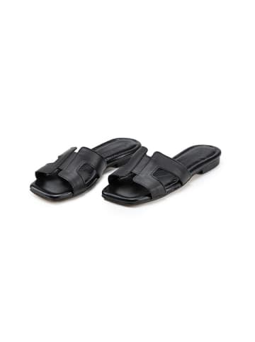 Anna Morellini Leren slippers "Andatina" zwart