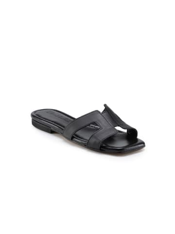 Anna Morellini Leder-Pantoletten "Andatina" in Schwarz