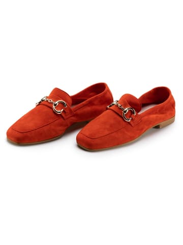 Anna Morellini Leren mocassins "Gelisa" roestrood