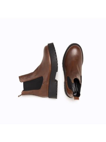Anna Morellini Leren chelseaboots "Adaria" lichtbruin/zwart