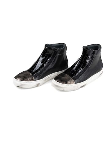Anna Morellini Leder-Sneakers "Natavia" in Schwarz/ Gold