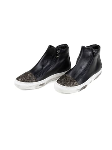Anna Morellini Leder-Sneakers "Natavia" in Schwarz/ Gold