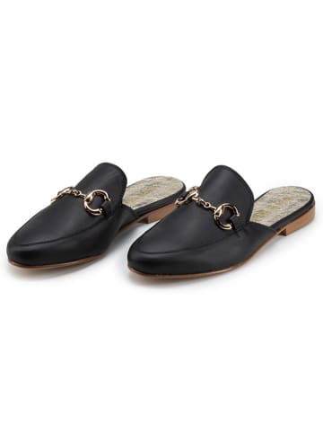 Anna Morellini Leren slippers "Giulisa" zwart