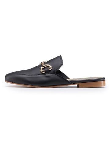 Anna Morellini Leren slippers "Giulisa" zwart