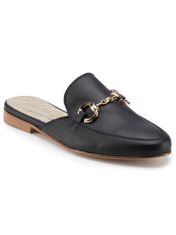 Anna Morellini Leren slippers "Giulisa" zwart