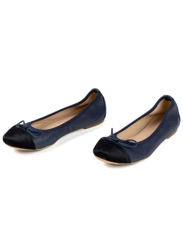 Anna Morellini Leder-Ballerinas "Fabella" in Dunkelblau
