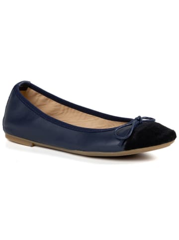 Anna Morellini Leder-Ballerinas "Fabella" in Dunkelblau