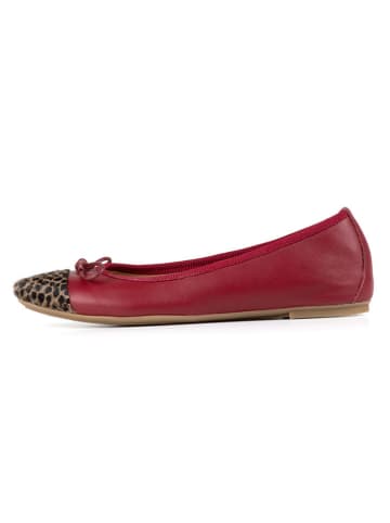 Anna Morellini Leren ballerina's "Fabella" rood