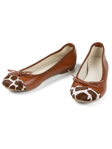 Anna Morellini Leder-Ballerinas "Fabella" in Hellbraun