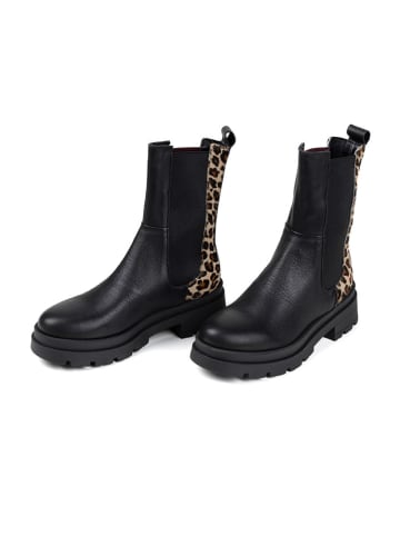 Anna Morellini Leren chelseaboots "Marlorina" zwart/beige