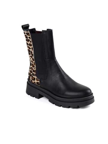 Anna Morellini Leder-Chelsea-Boots "Marlorina" in Schwarz/ Beige