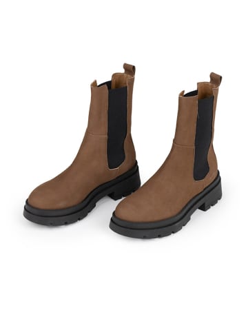Anna Morellini Leren chelseaboots "Marlorina" lichtbruin/zwart