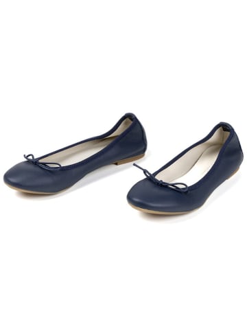 Anna Morellini Leder-Ballerinas "Evanna" in Dunkelblau