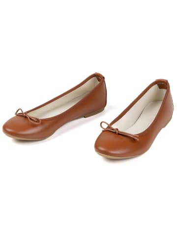 Anna Morellini Leder-Ballerinas "Evanna" in Hellbraun