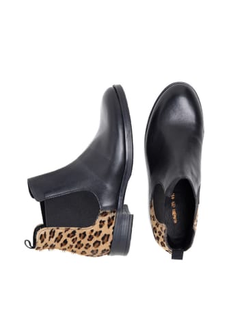 Anna Morellini Leren chelseaboots "Bernetta" zwart/beige
