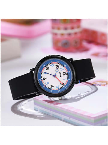 Techkidz Zegarek kwarcowy w kolorze czarnym - 6+