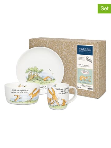 Könitz 3tlg. Set: Kindergeschirr "Weisst du eigentlich" in Weiß